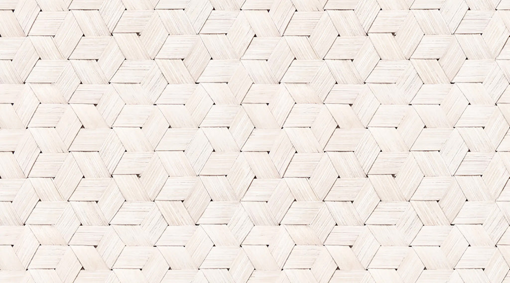 Birch Bark Braids in White, Pattern Wallpaper 