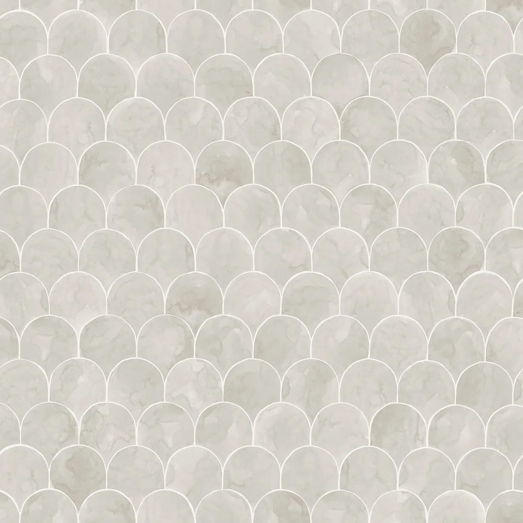 Igor Shells, Pattern Wallpaper in light grey closeup