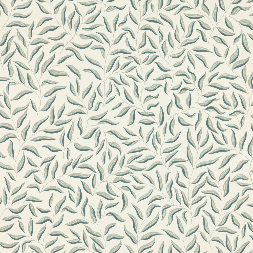 Karolina Foliage, Pattern Wallpaper in sage closeup