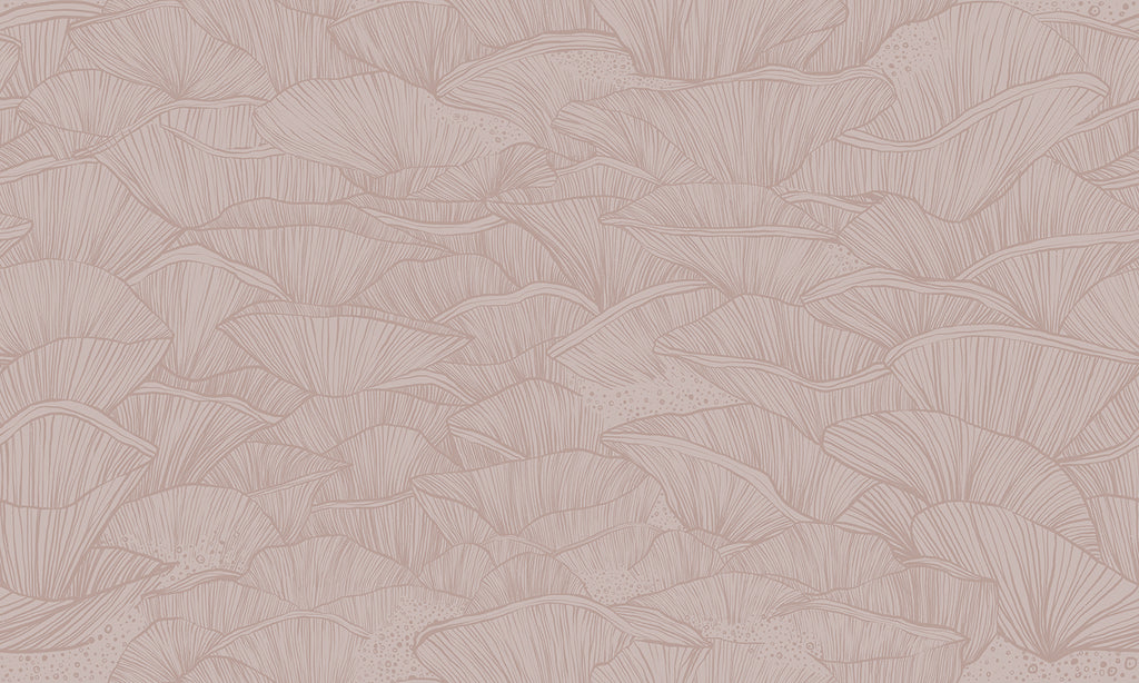 Saltwater Ripples, Pattern Wallpaper in Pink close up