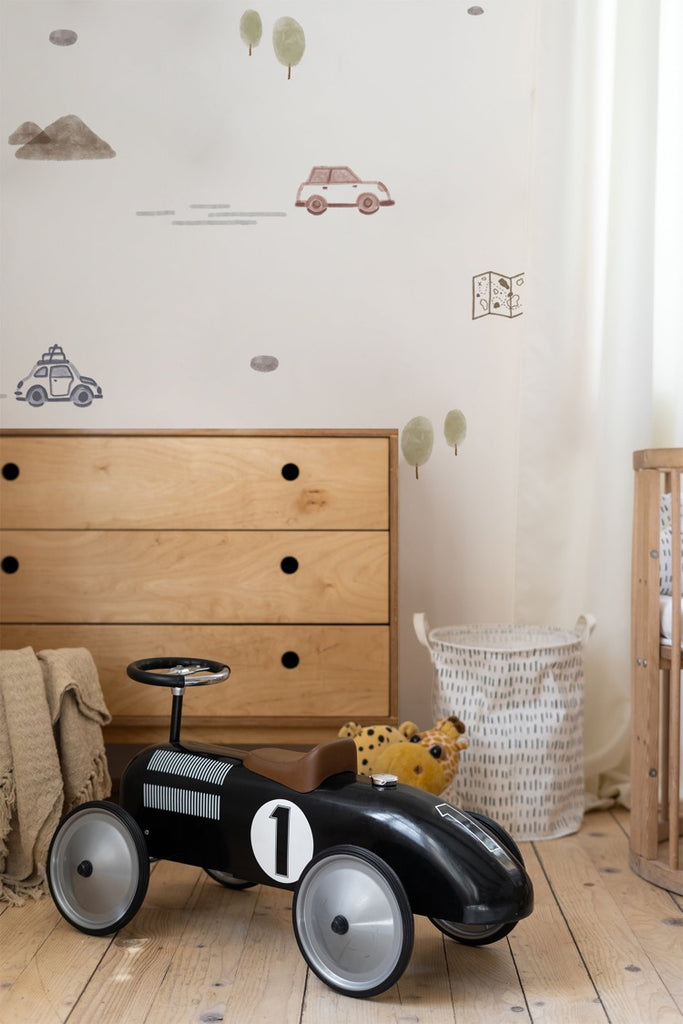 Mini Roadtrippers Wallpaper in a kid's playroom