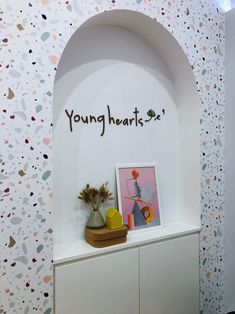Confetti Terrazzo, Pattern Wallpaper in Young Hearts