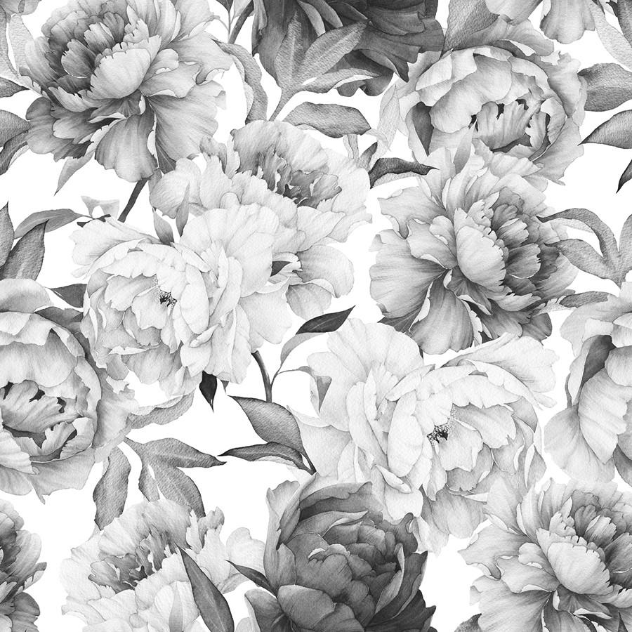Murwall Dark Floral Wallpaper Charcoal Flower Wall India  Ubuy