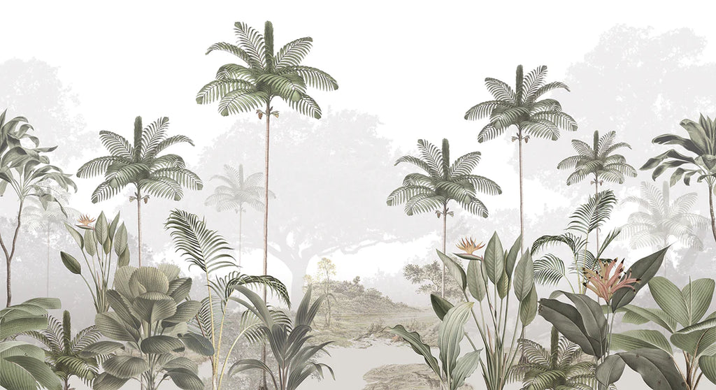 tropical wallpaper at home