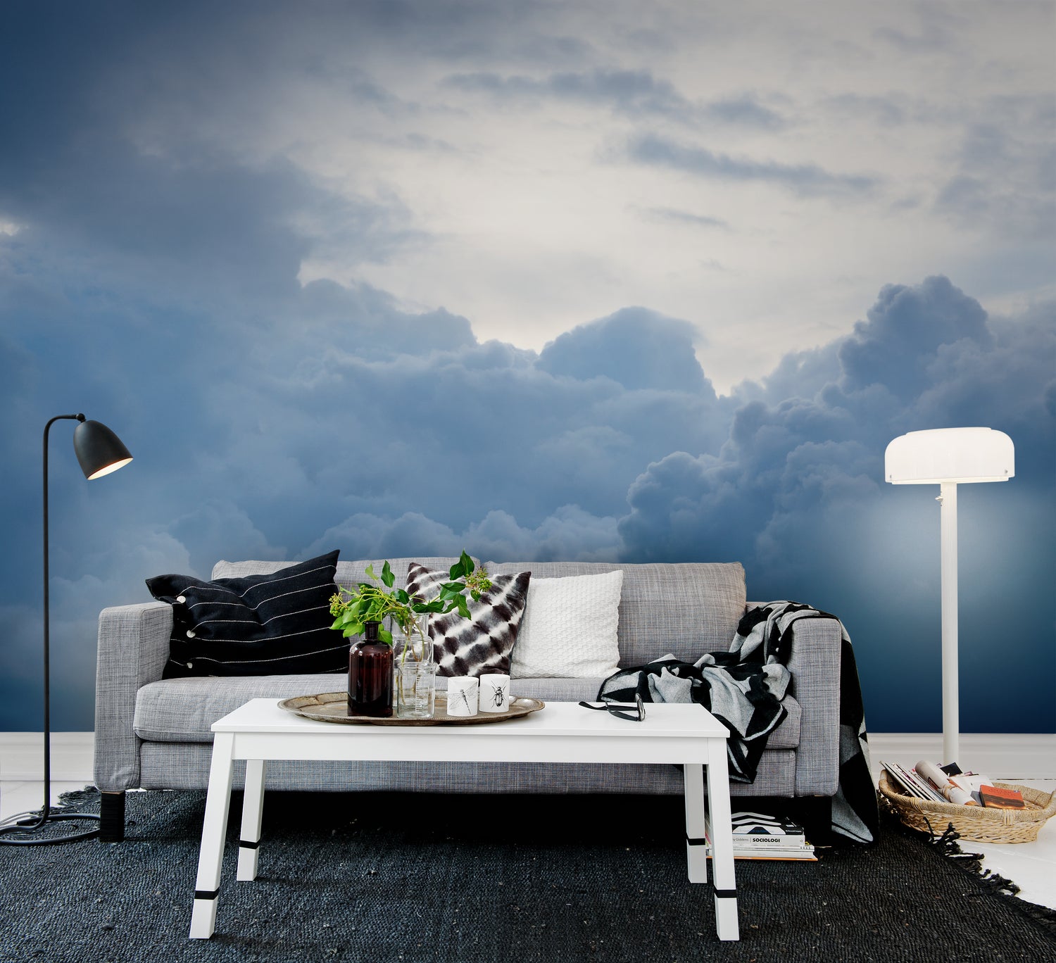 Above the Clouds, Sky Mural Wallpaper in living room