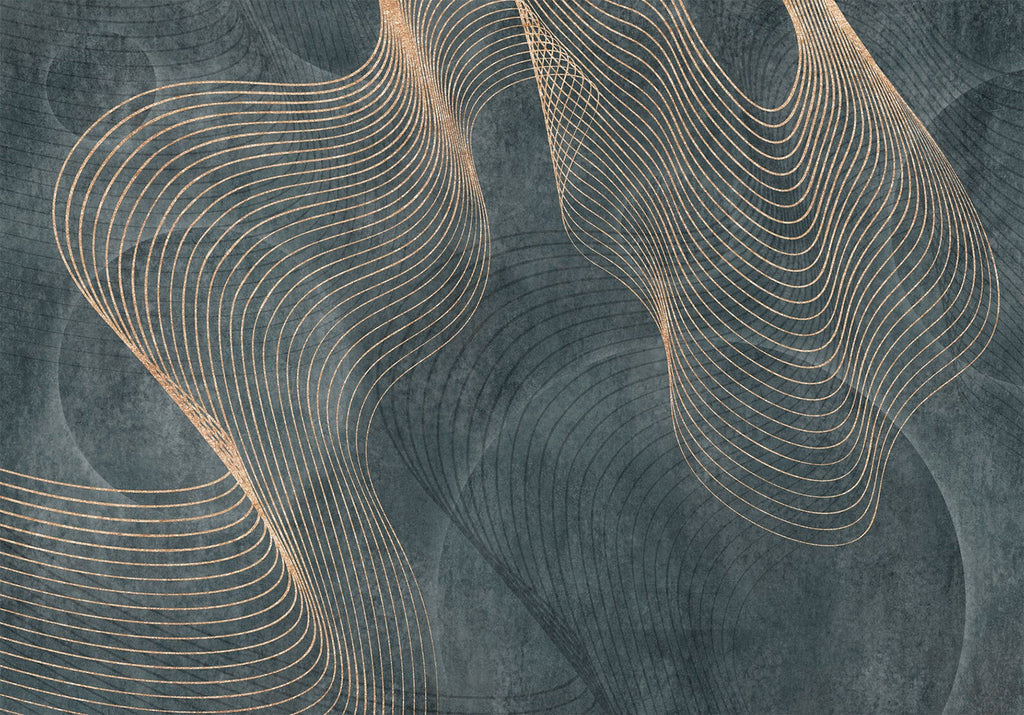 Affluence, Sapphire Faux Texture Wallpaper closeup