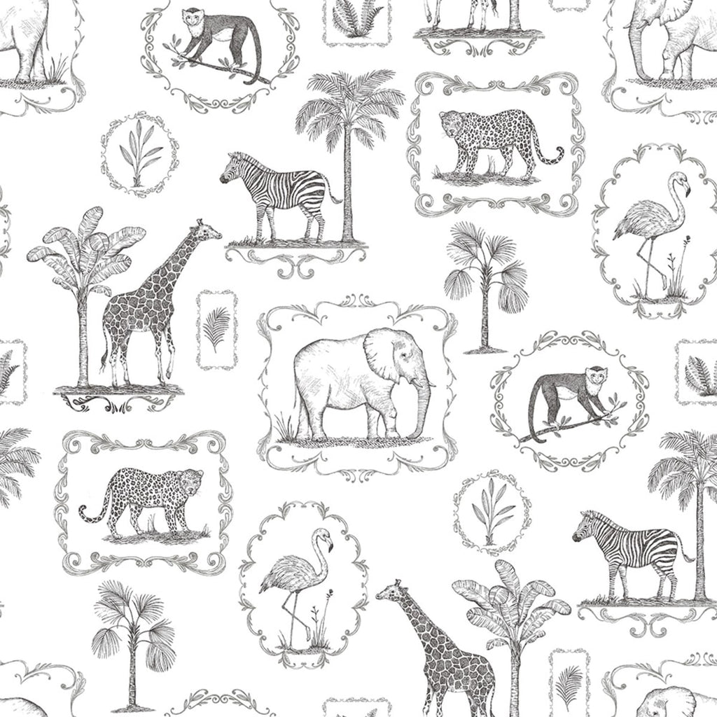 Animal Kingdom, Black & White Pattern Wallpaperr close up