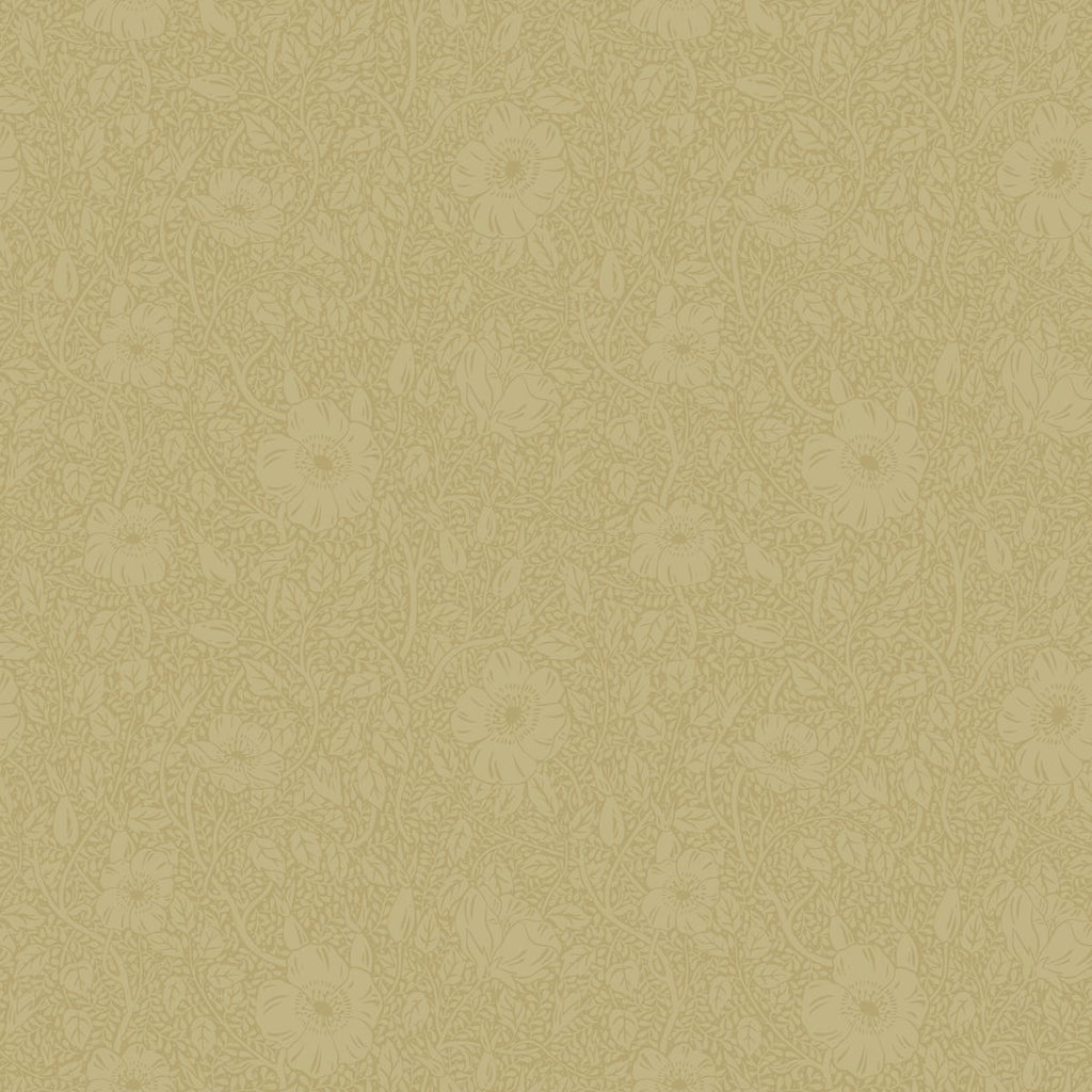 Anton, Floral Pattern Wallpaper in honey closeup