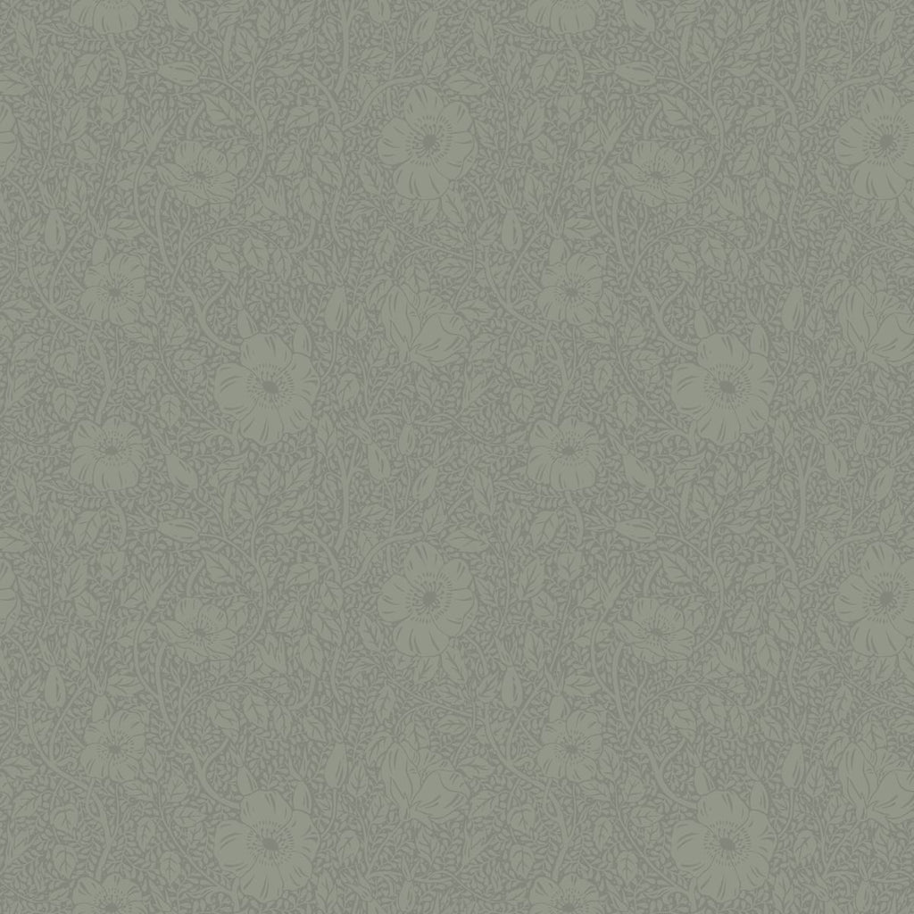 Anton, Floral Pattern Wallpaper in sage closeup