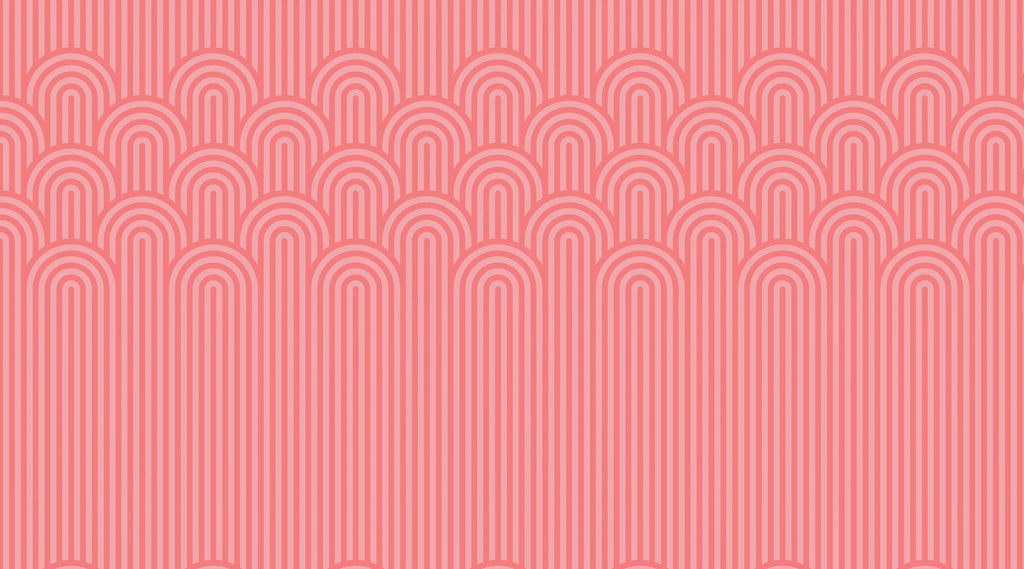 Arch Hills, Geometric Wallpaper in pink closeup