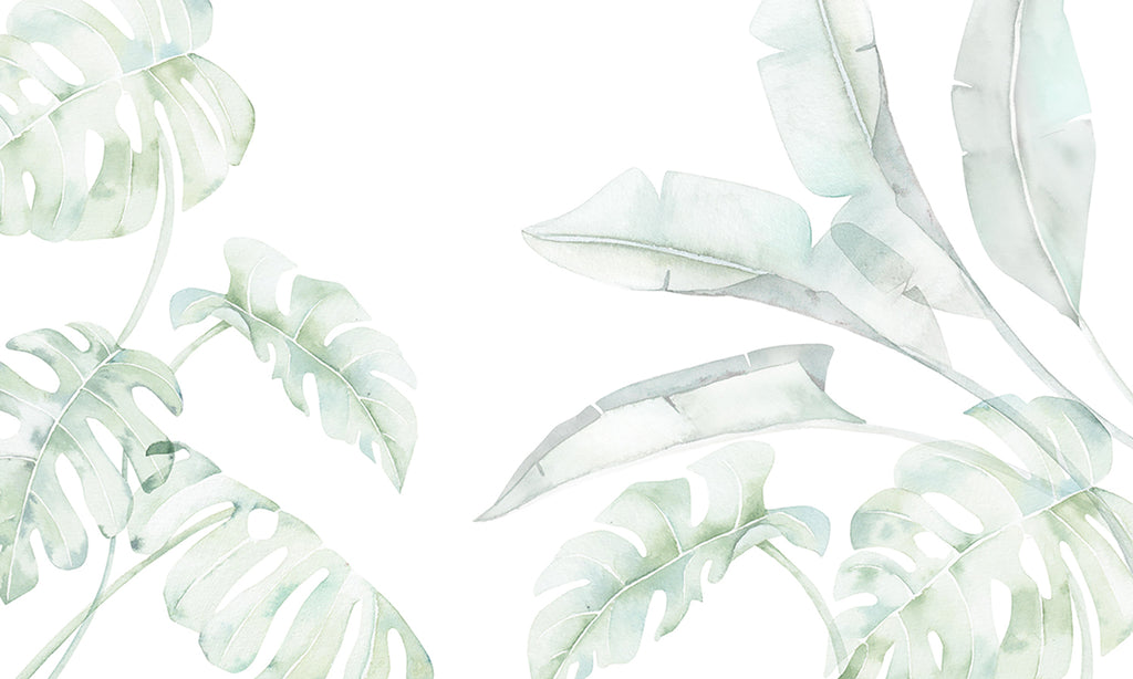 Garden Bloom, Tropical Mural Wallpaper close up