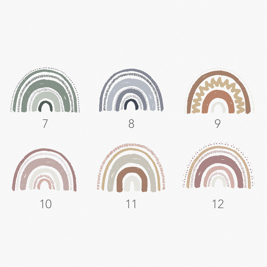 Boho XL Rainbow, Wall Decals colourways