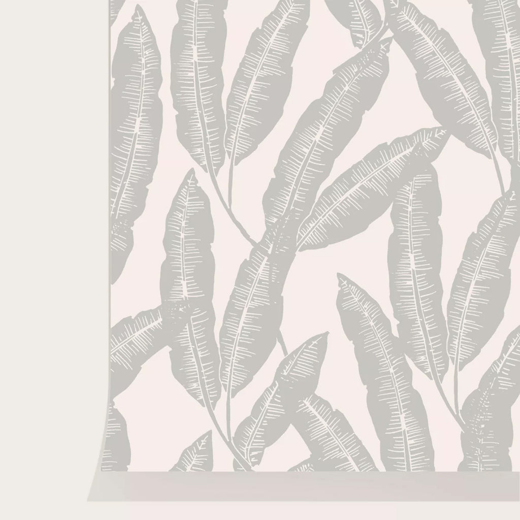 Botanist, Tropical Pattern Wallpaper in Light grey