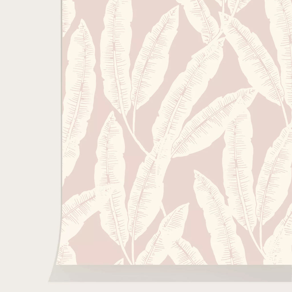Botanist, Tropical Pattern Wallpaper in Nude close up