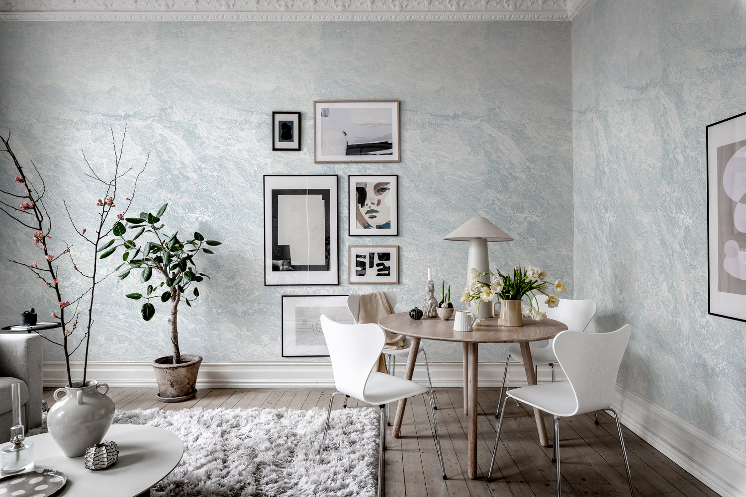 Breeze, Waves Mural Wallpaper in dining room