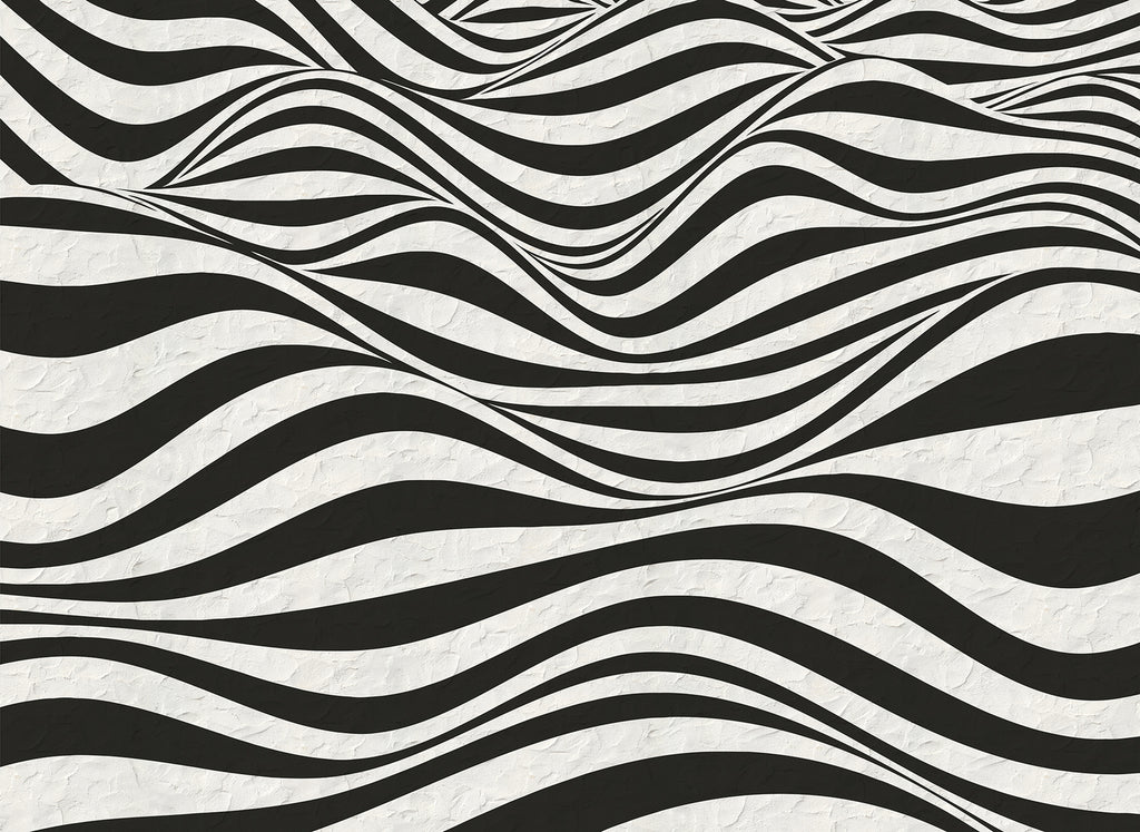 Graphic Hills, Wallpaper in unique black colourway