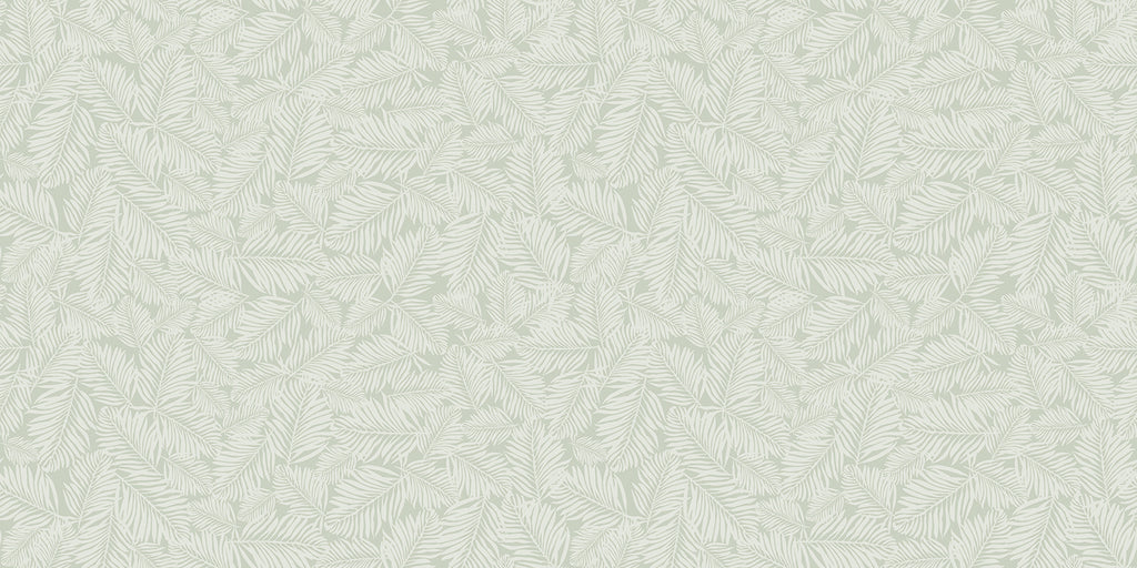 Heather Fern, Pattern Wallpaper in Green close up