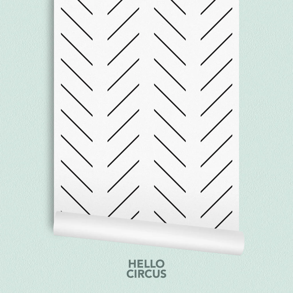 Herringbone Strokes, Pattern Wallpaper close up