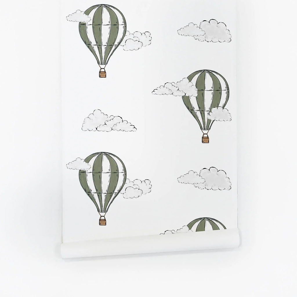 Hot Air Balloon, Pattern Wallpaper closeup