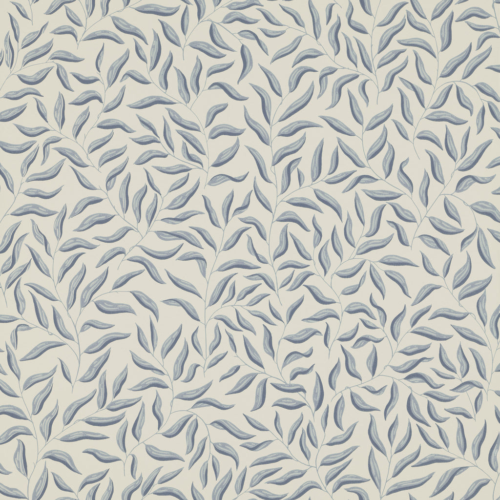 Karolina Foliage, Pattern Wallpaper in dark blue closeup