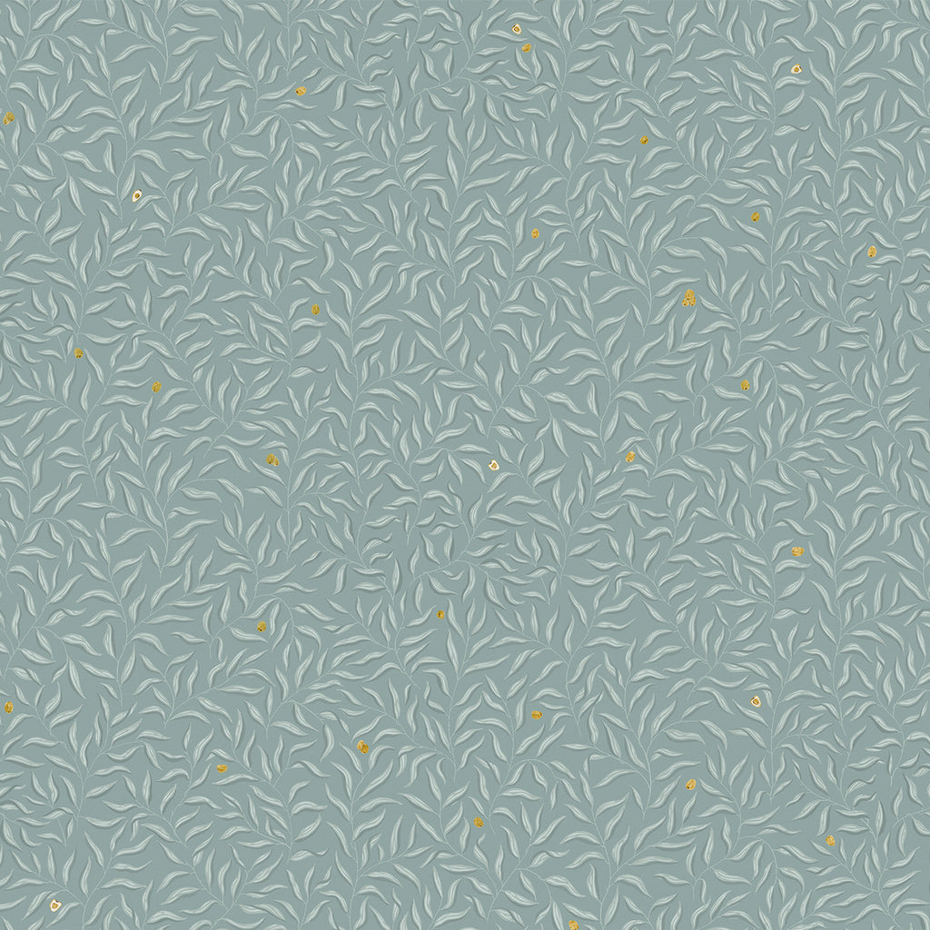 Karolina Foliage, Pattern Wallpaper in green closeup