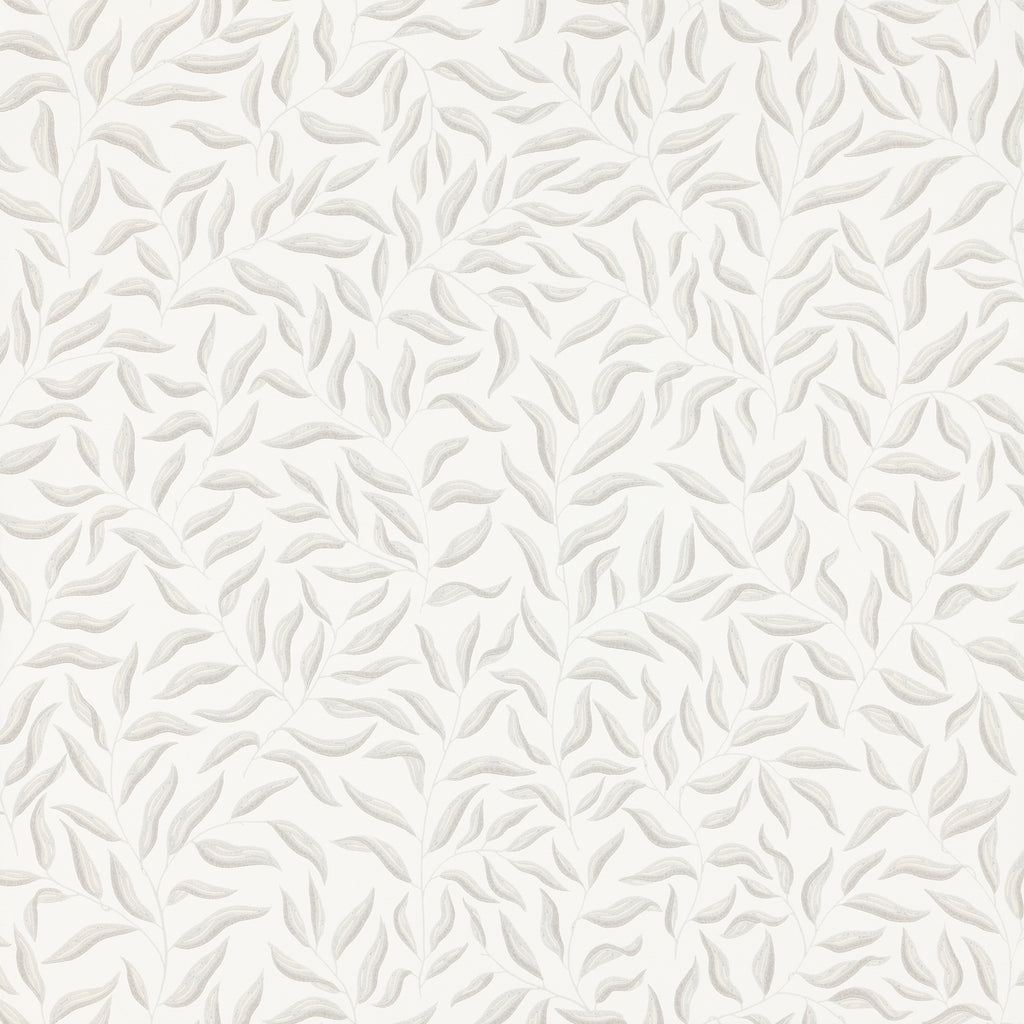 Karolina Foliage, Pattern Wallpaper in light grey closeup
