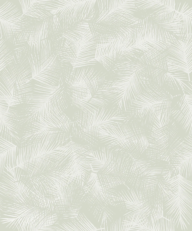 Lilo Fern, Tropical Pattern Wallpaper in Green Close Up