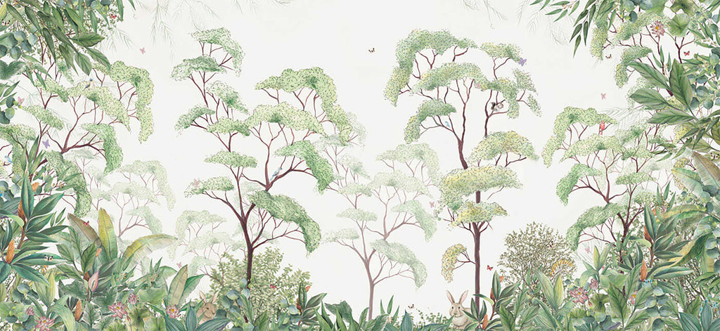 Magical Forest, Mural Wallpaper close up 