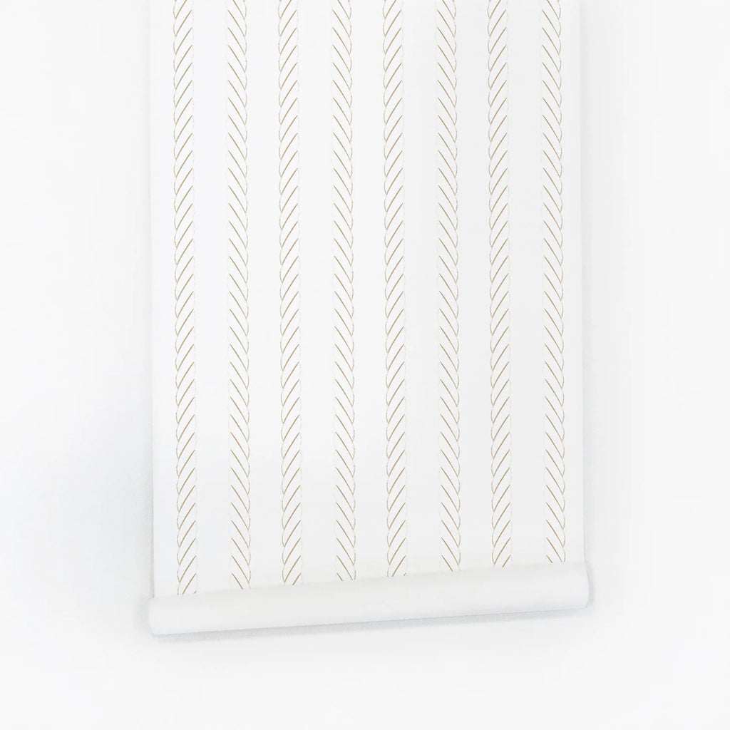 Ocean Rope, Striped Wallpaper closeup