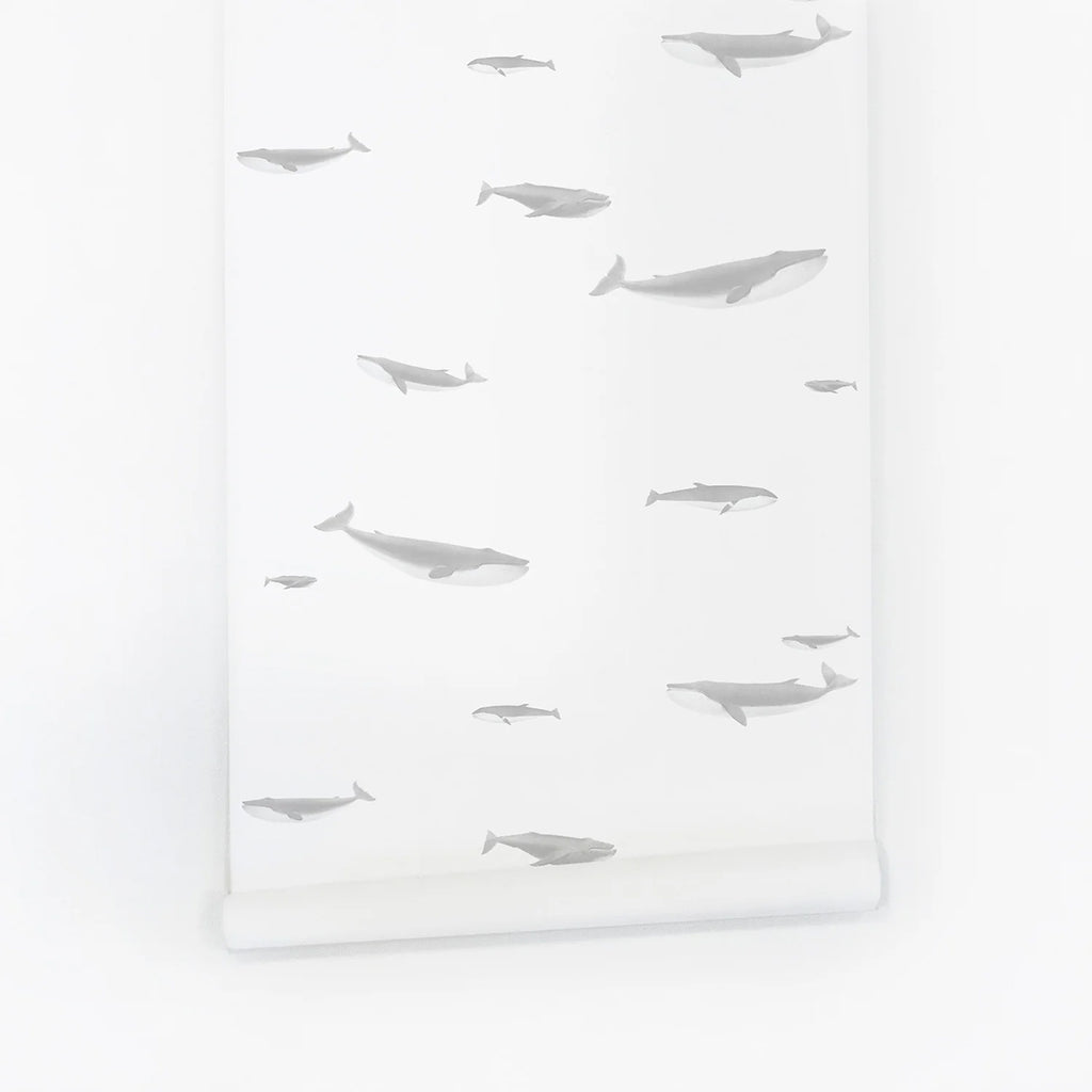Ocean Whale, Pattern Wallpaper closeup