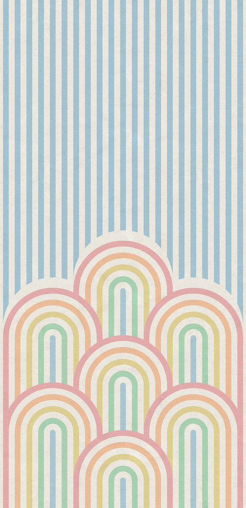 On the Dunes, Geometric Wallpaper in multicolor closeup