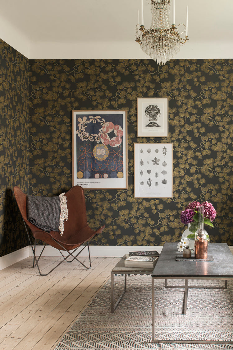 Pine, Pattern Wallpaper in living room