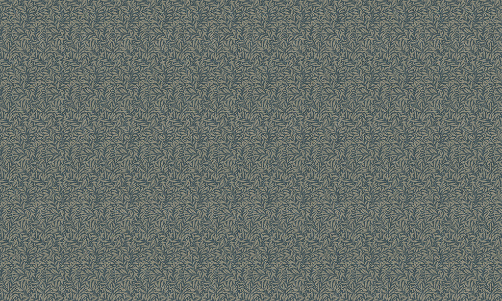 Rippling leaves wallpaper blue