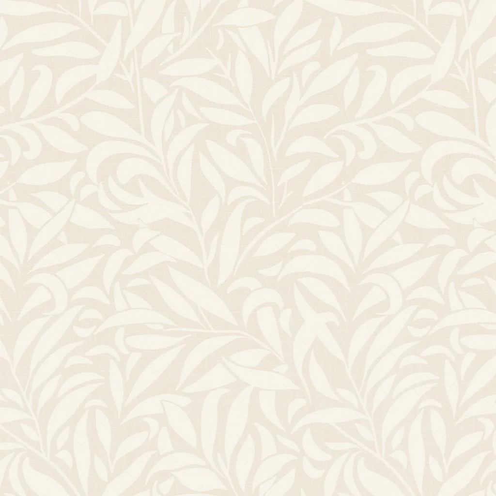 Rippling Leaves, Pattern Wallpaper in Beige close up