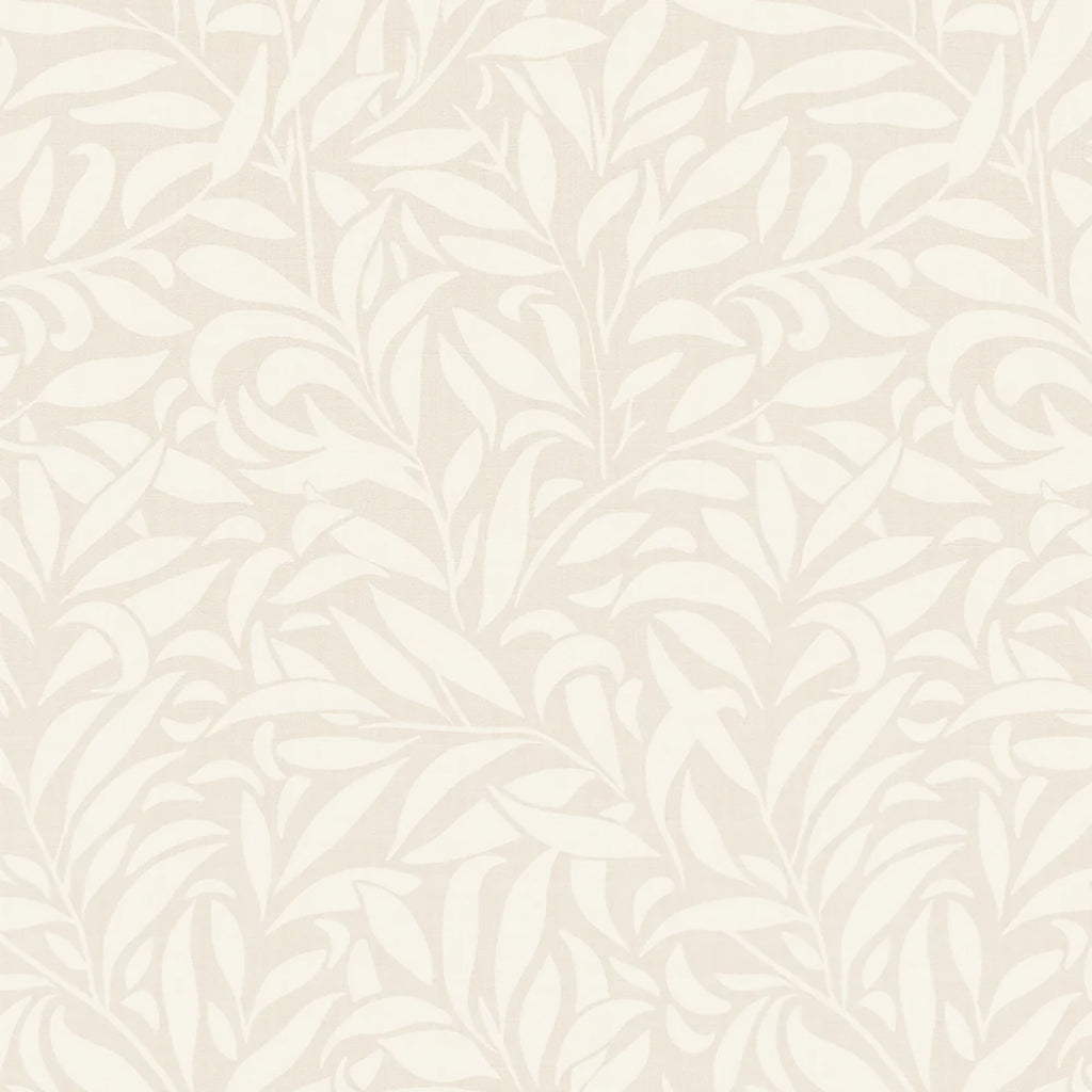 Rippling Leaves, Pattern Wallpaper in Beige close up