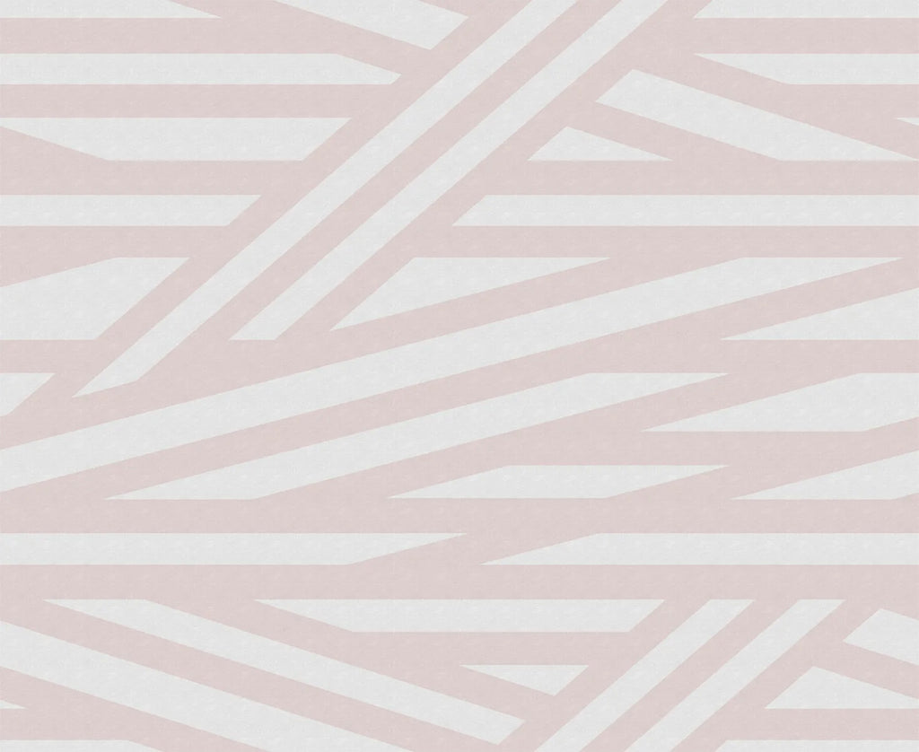 Sailor's Sea, Striped Wallpaper in Blush Pink Colourway