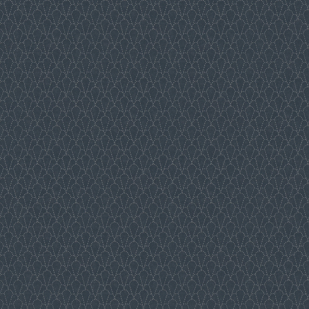Raphael Floral, Wallpaper in Dark Blue closeup