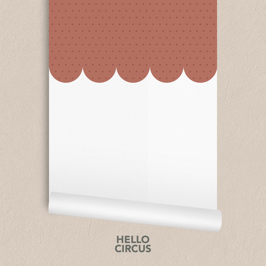 Scallops Trimmings, StyledbyPT x HelloCircus, Wallpaper in BlueBlush Closeup