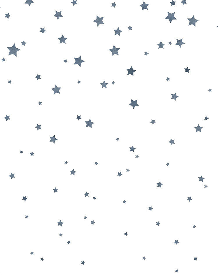 Sky Full of Stars, Pattern Wallpaper in Dark Blue close up 
