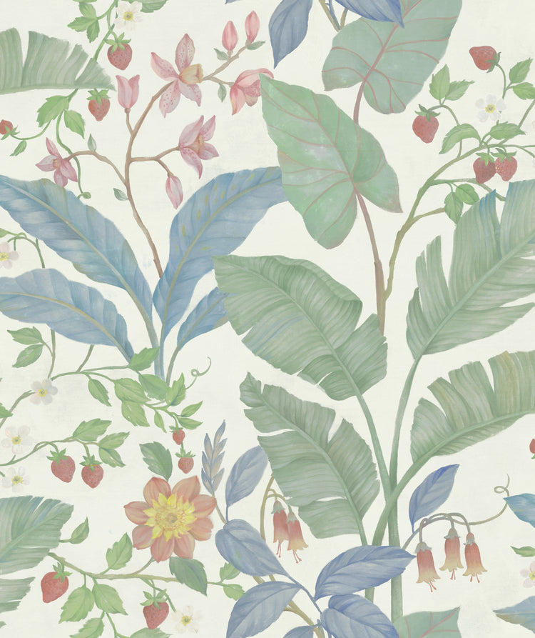 Strawberry Lane, Pattern Wallpaper in Sand colourway