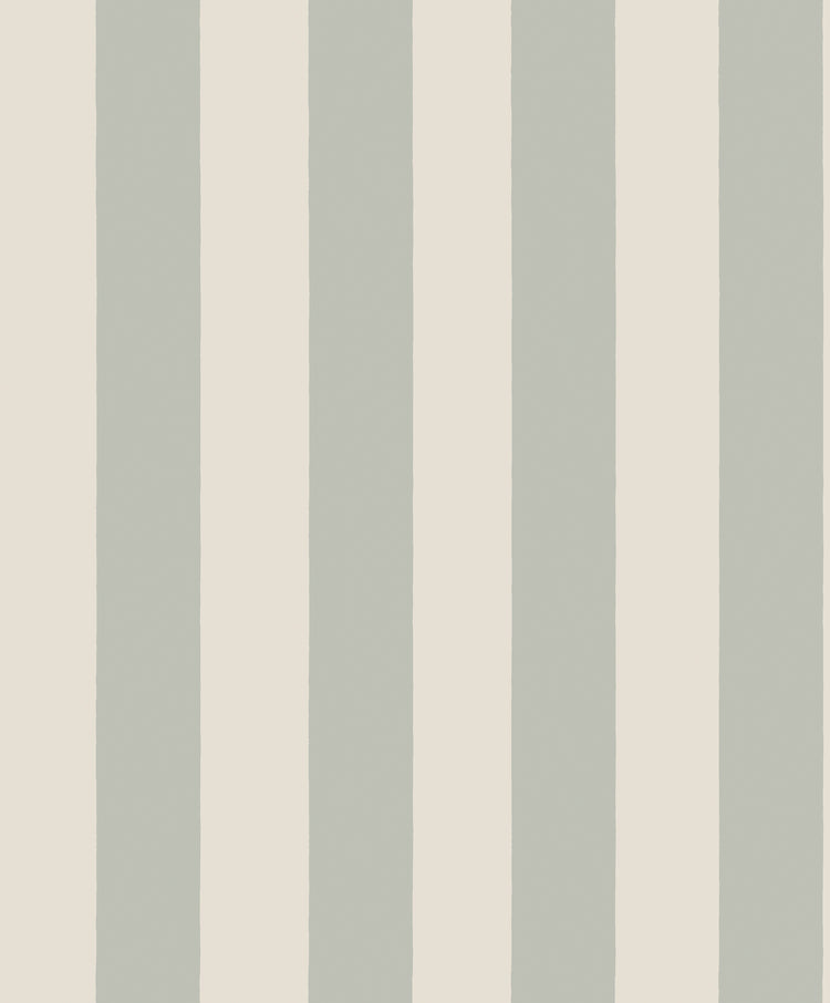 Teira Stripes, Wallpaper in Sage Closeup