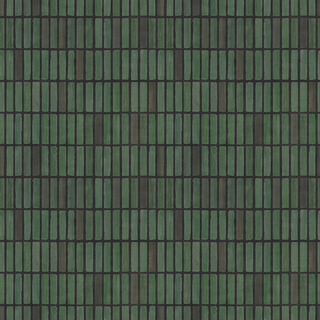 Terra Tessel, Pattern Wallpaper in Green close up