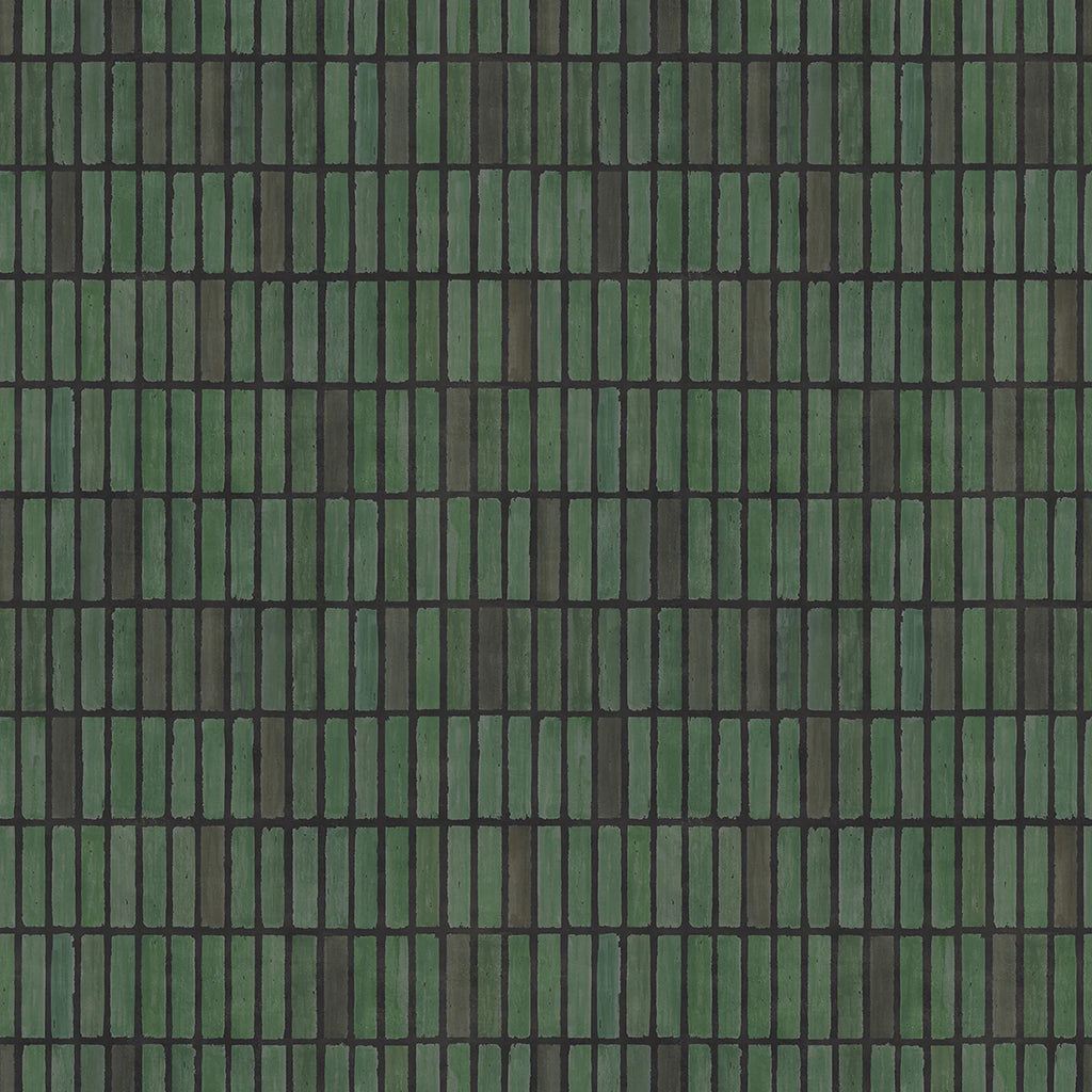 Terra Tessel, Pattern Wallpaper in Green close up