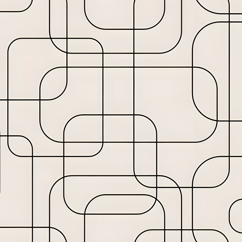 Thea Graphic lines, Pattern Wallpaper in Beige closeup
