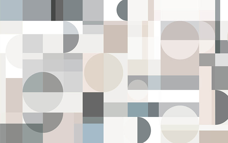 Tribe Geometric Wallpaper Grey close up 