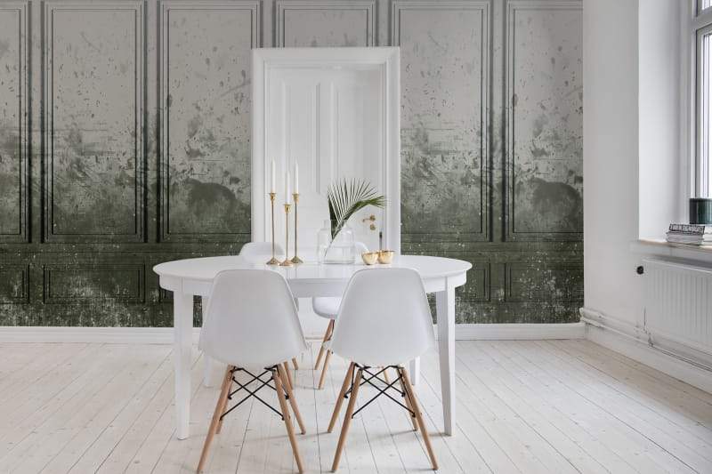French Panels Wallpaper in a dining room