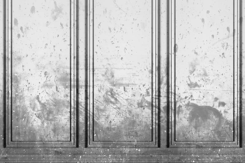 French Panels Wallpaper- Grey closeup