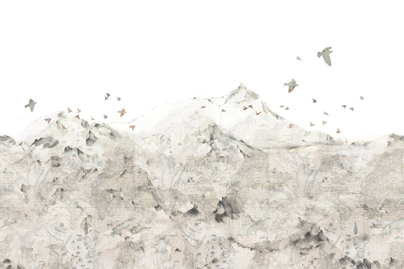 Danone Mountain Landscape Wallpaper closeup