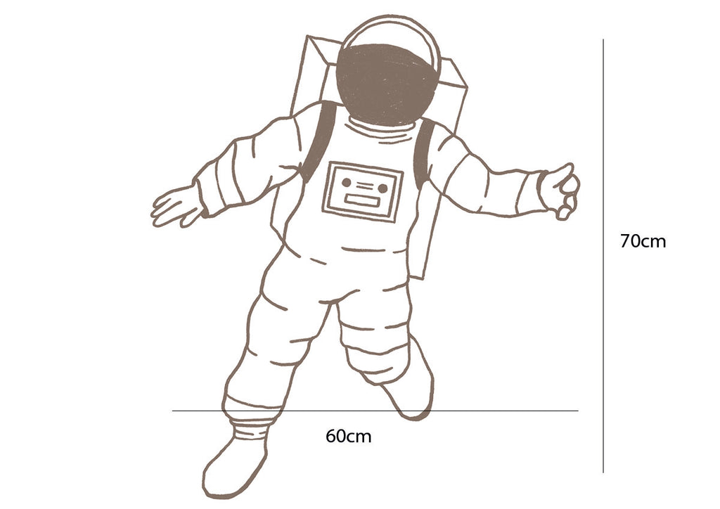 Astronaut wall decal dimensions