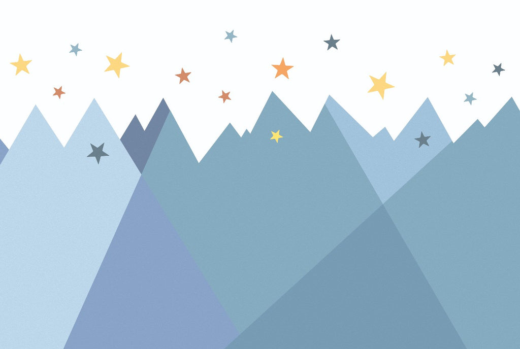 Mountain Ranges and Stars Wallpaper closeup